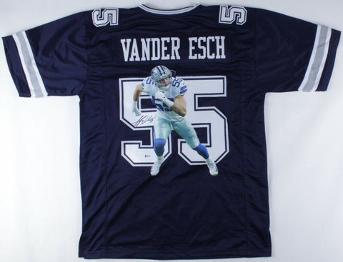 Leighton Vander Esch Signed Cowboys Jersey (Beckett COA) Dallas 2018 #1 Drft Pk