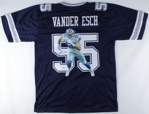 Leighton Vander Esch Signed Cowboys Jersey (Beckett COA) Dallas 2018 #1 Drft Pk