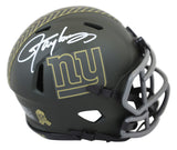 Giants Lawrence Taylor Signed STS IV Speed Mini Helmet W/ Case BAS Witnessed