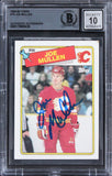 Flames Joe Mullen Signed 1998 Topps #76 Card Auto Gem Mint 10! BAS Slabbed