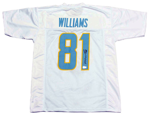 MIKE WILLIAMS AUTOGRAPHED SIGNED LOS ANGELES CHARGERS #81 WHITE JERSEY BECKETT