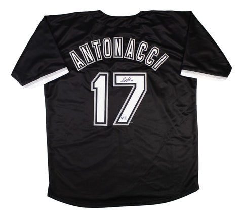 Sam Antonacci Chicago Signed Black Baseball Jersey BAS