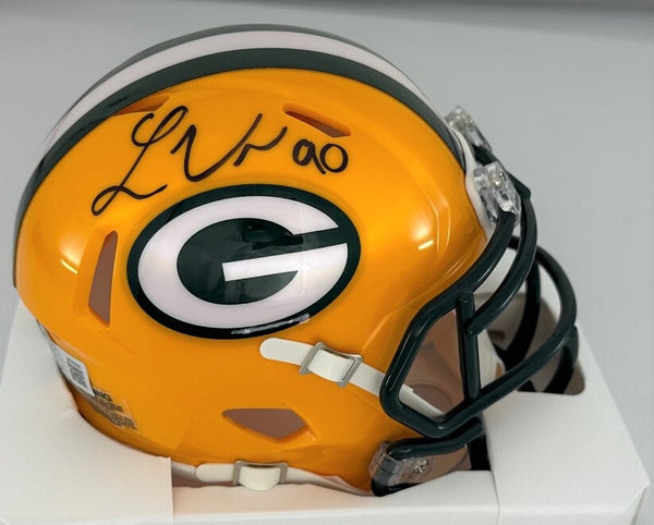 Packers 1st Rnd Pick LUKAS VAN NESS Signed Riddell Speed Mini Helmet AUTO - BAS
