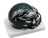 Miles Sanders Autographed Speed Mini Football Helmet Eagles Beckett 176727