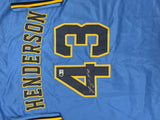 LOGAN HENDERSON Signed Custom Replica Alternate Brewers Jersey AUTO - BAS
