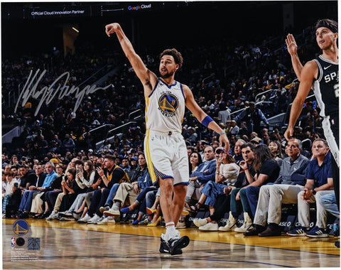 Klay Thompson Golden State Warriors Autographed 16x20 Shooting vs Spurs Photo
