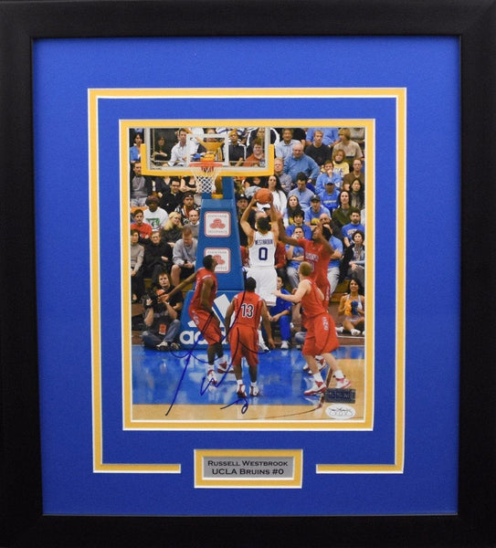 RUSSELL WESTBROOK AUTOGRAPHED UCLA BRUINS 8x10 FRAMED PHOTO COA