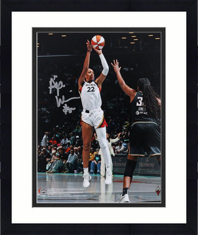Framed A'ja Wilson Aces 2023 WNBA Finals Champ Signed 8x10 Action Photo
