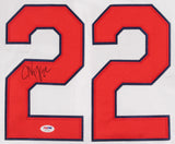 Jason Kipnis Signed Cleveland Indians Majestic MLB Authentic Jersey (PSA COA)