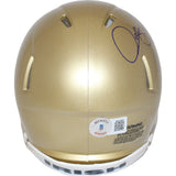 Rocket Ismail Autographed Notre Dame Fighting Irish Mini Helmet Beckett 43051