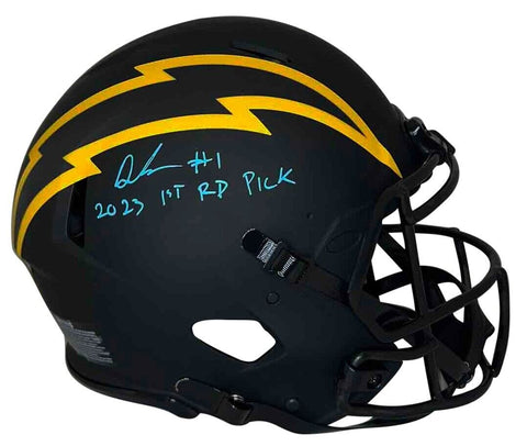 QUENTIN JOHNSTON SIGNED LOS ANGELES CHARGERS AUTHENTIC ECLIPSE HELMET BECKETT