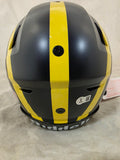 AIDAN HUTCHINSON SIGNED MICHIGAN WOLVERINES F/S SPEEDFLEX HELMET BECKETT QR