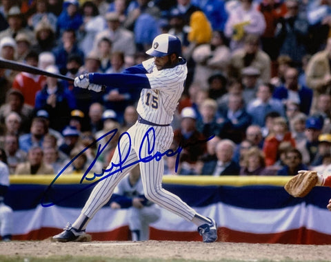 Milw Brewers 1982 AL Champion CECIL COOPER Signed 8x10 Color Photo #4 AUTO