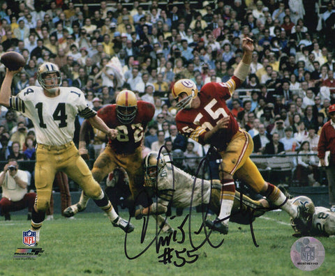 Chris Hanburger Signed Washington Action vs Saints 8x10 Photo - (SCHWARTZ COA)