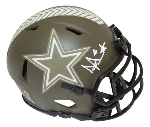 Dak Prescott Autographed Dallas Cowboys Salute Mini Helmet Beckett 39756