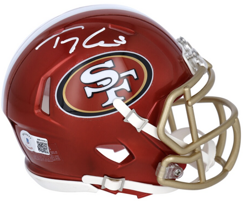 TREY LANCE Autographed San Francisco 49ers Flash Mini Speed Helmet FANATICS