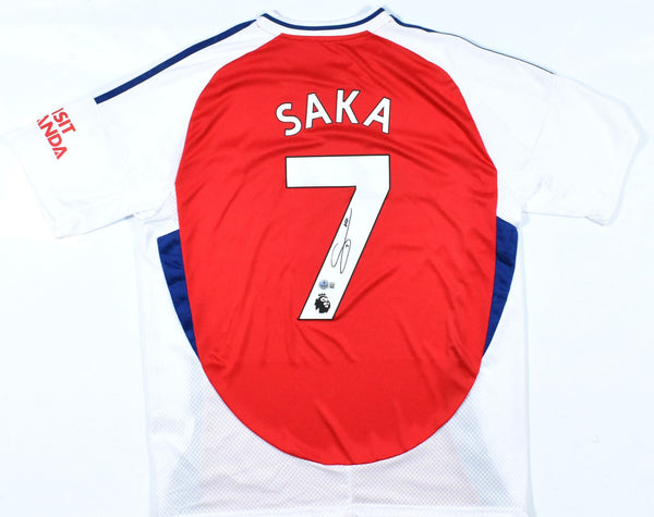 Bukayo Saka Signed Arsenal FC Red Soccer Jersey #7 - Beckett Hologram