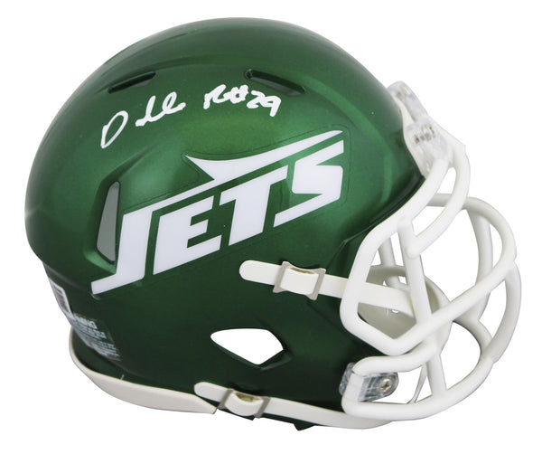 Jets Darrelle Revis Authentic Signed Speed Mini Helmet Autographed BAS Witnessed