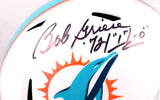 Bob Griese Signed F/S Miami Dolphins Speed Helmet w/ 72/17-0 - Beckett W Holo