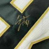 FRAMED Autographed/Signed CAMERON JORDAN 33x42 New Orleans White Jersey JSA COA