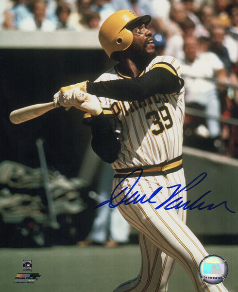 Dave Parker Signed Pirates Pinstripe Jersey Swinging 8x10 Photo - (SCHWARTZ COA)