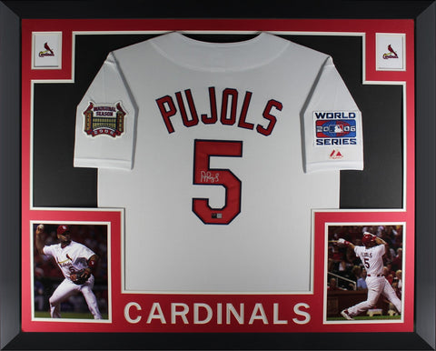 Albert Pujols Autographed St Louis Cardinals Baseball Framed Jersey TRISTAR COA