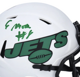 ELIJAH MOORE Autographed New York Jets Lunar Eclipse Mini Helmet FANATICS