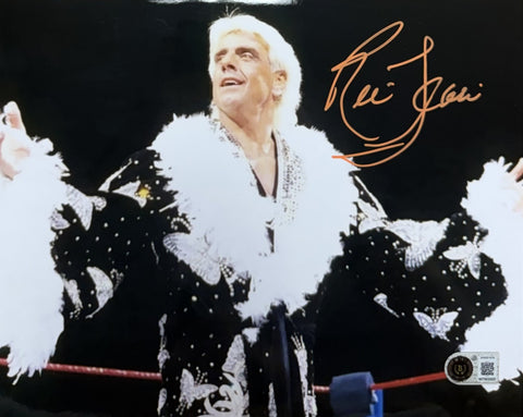 RIC FLAIR Signed 8x10 Photo #2 AUTO - WWE, WCW, NWA, TNA Hall of Famer - BAS