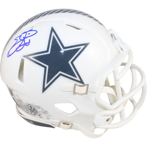 Emmitt Smith Autographed Dallas Cowboys 24 STS Mini Helmet Beckett Witness 51443