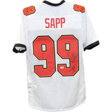 Warren Sapp Autographed/Signed Pro Style Jersey XL White Beckett Witness 50186