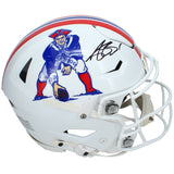 A.J. Brown Autographed Patriots Throwback SpeedFlex Authentic Helmet Beckett