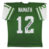 Jets Joe Namath Authentic Signed Green Mitchell & Ness Jersey Autographed BAS 2