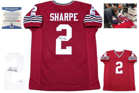 Sterling Sharpe Autographed SIGNED Jersey - Red - Beckett Authentic