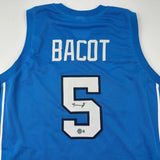 Autographed/Signed Armando Bacot UNC North Carolina Blue Jersey Beckett BAS COA