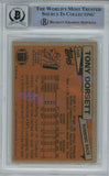 Tony Dorsett Autographed 1981 Topps #500 Trading Card Beckett 10 Slab 39271