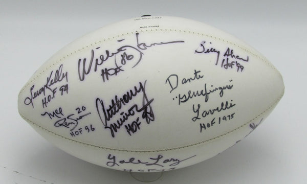 Wilson Full Size NFL Football Autographed/Inscribed by (9) HOF Greats 176254