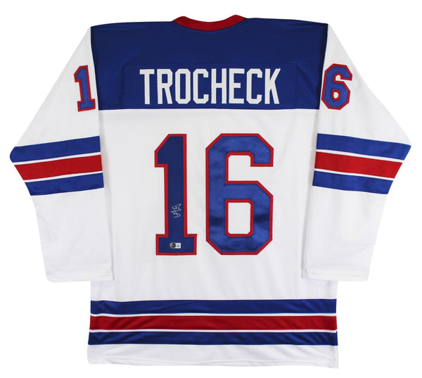 Vincent Trocheck Signed 2026 Gold Medal Team USA Jersey (Beckett) Rangers Center
