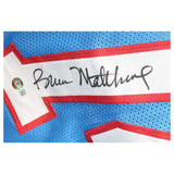 Bruce Matthews Autographed/Signed Pro Style Blue Jersey Beckett 42799