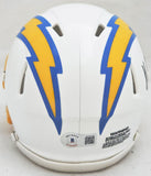 KEENAN ALLEN AUTOGRAPHED CHARGERS WHITE SPEED MINI HELMET BECKETT WITNESS 220515