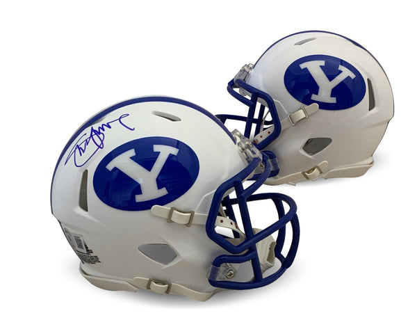 Steve Young Autographed BYU Cougars Signed Football Mini Helmet Beckett COA WHT