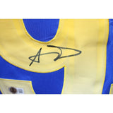 Aaron Donald Autographed/Signed Nike Vapor Jersey Blue Jersey Beckett 43836