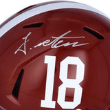 John Metchie Alabama Crimson Tide Signed Riddell #18 Speed Replica Helmet