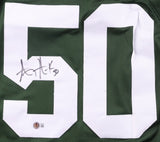 A. J. Hawk Signed Packers Jersey (Beckett) Green Bay 2006 1st Round Pick / L.B.