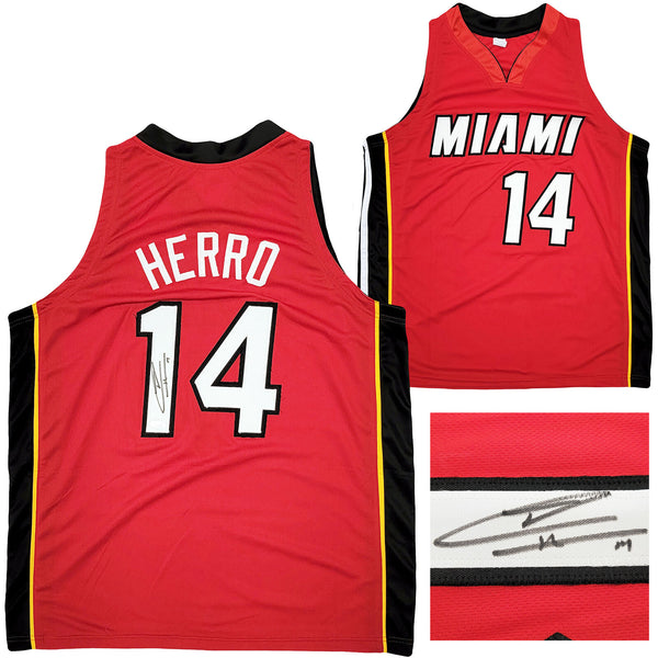 MIAMI HEAT TYLER HERRO AUTOGRAPHED SIGNED RED JERSEY JSA STOCK #207953