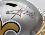 Alvin Kamara Autographed Flash Gold Full Size Helmet Saints Beckett QR #1W403148