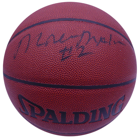 Moses Malone Autographed Signed Spalding I /O Basketball 76ers JSA #AT76250