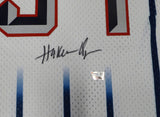 Rockets Hakeem Olajuwon Autographed Mitchell & Ness Jersey Fanatics QL84419581