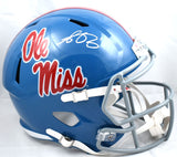 A.J. Brown Autographed Ole Miss Rebels F/S Speed Helmet- Beckett W Hologram