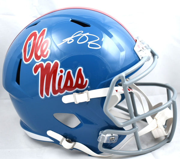 A.J. Brown Autographed Ole Miss Rebels F/S Speed Helmet- Beckett W Hologram