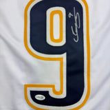 Framed Signed Filip Forsberg 35x39 Nashville White Jersey JSA COA